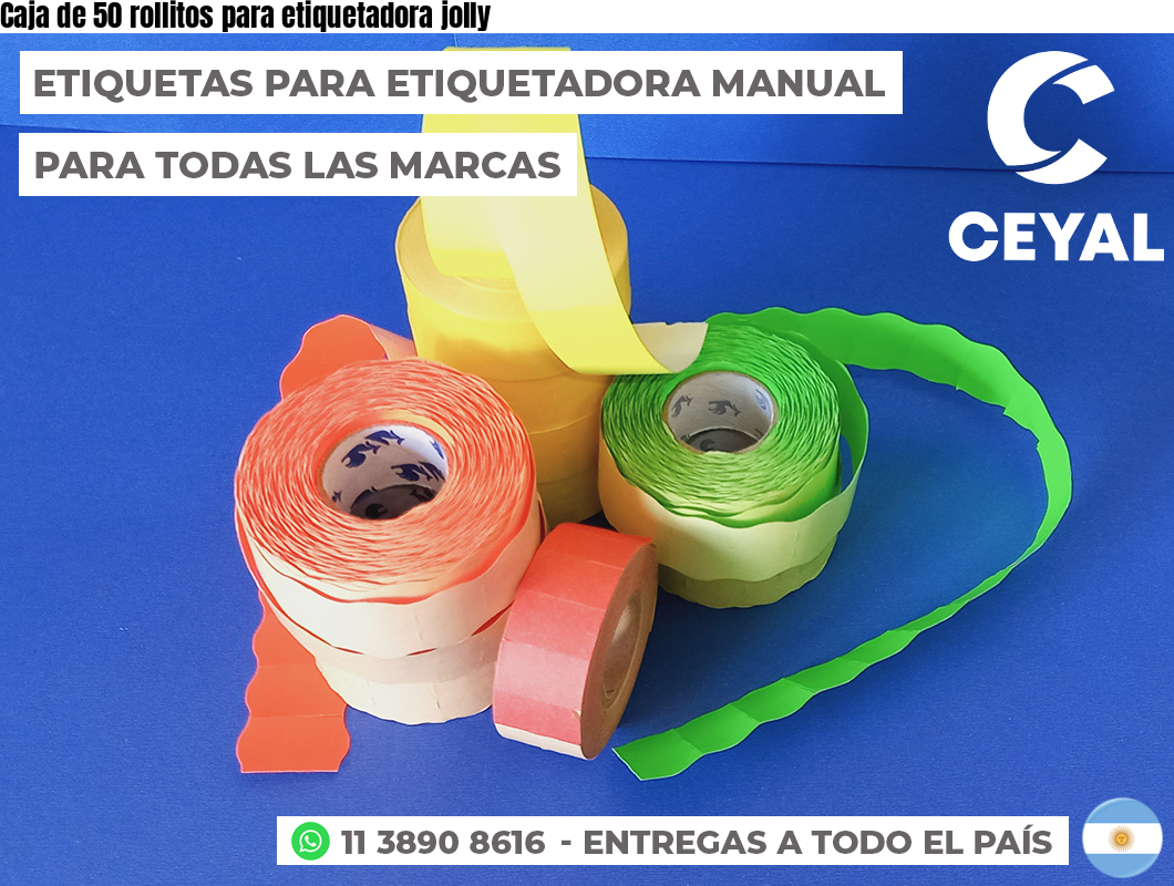 Caja de 50 rollitos para etiquetadora jolly
