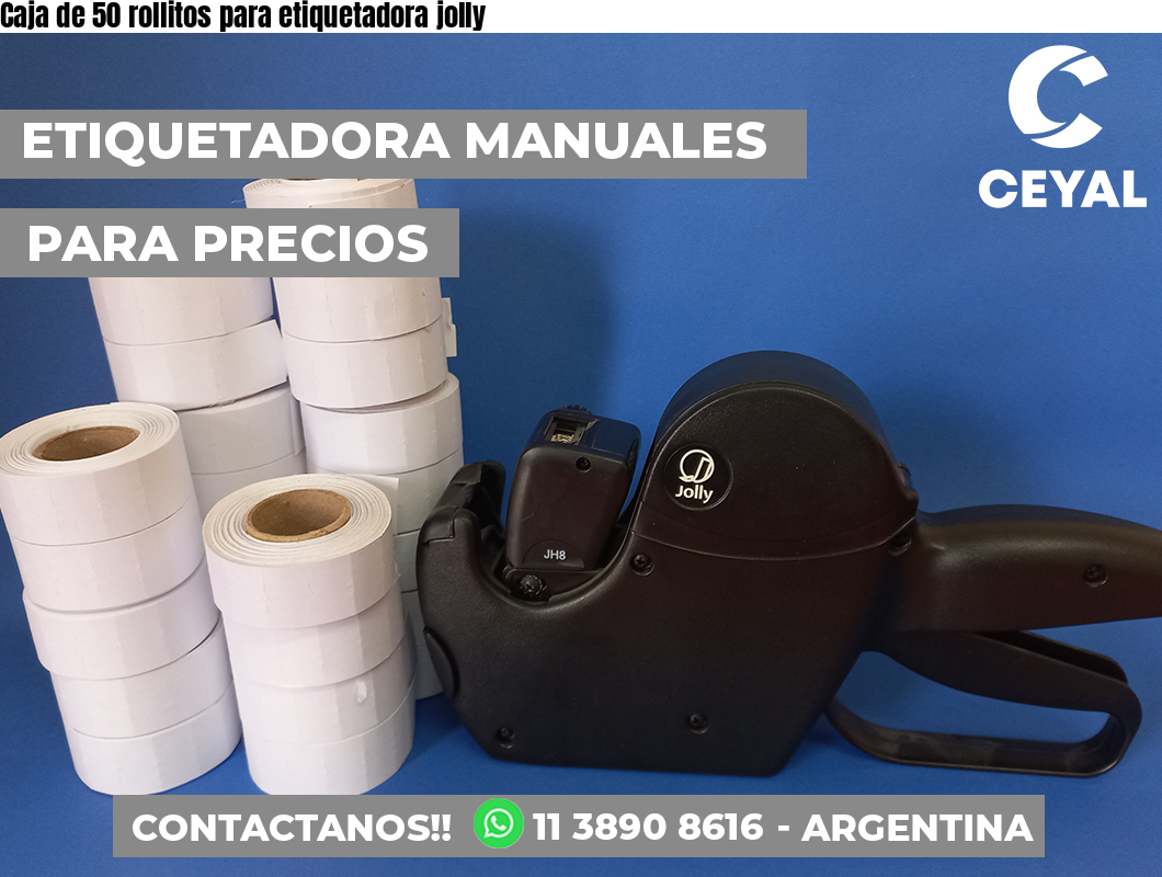 Caja de 50 rollitos para etiquetadora jolly
