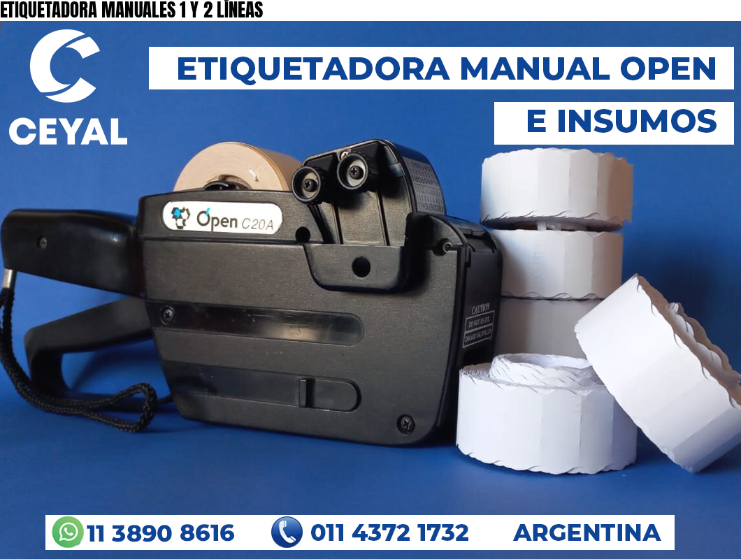 ETIQUETADORA MANUALES 1 Y 2 LÍNEAS