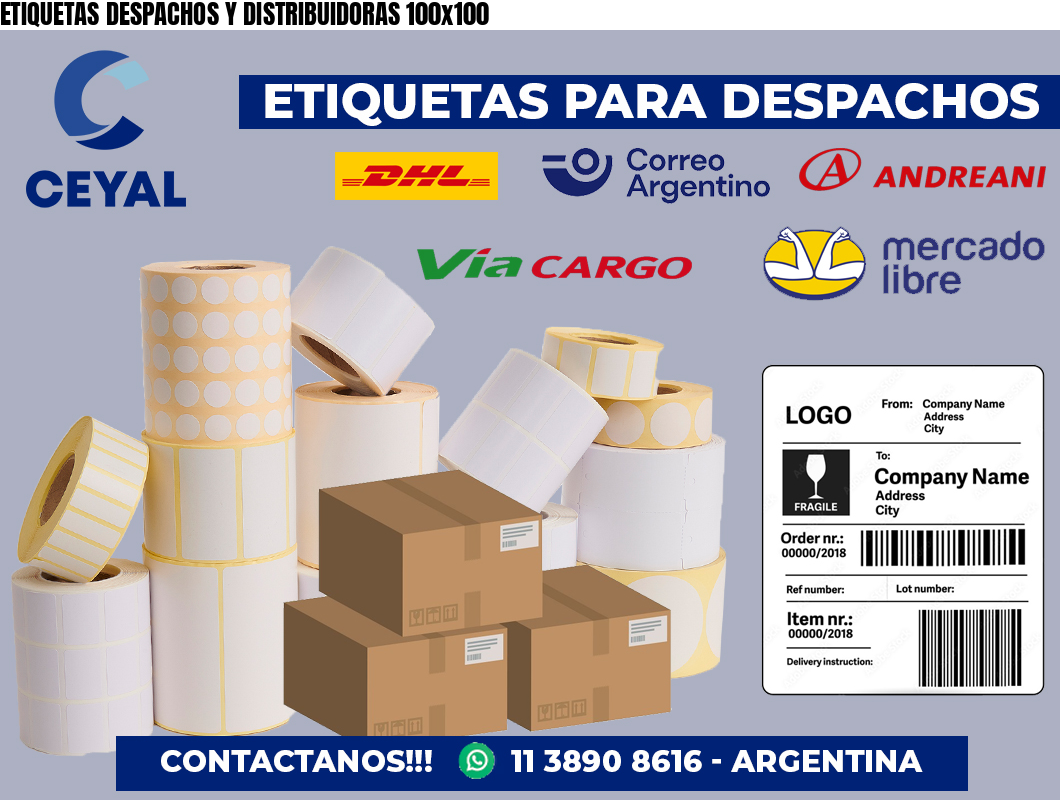 ETIQUETAS DESPACHOS Y DISTRIBUIDORAS 100×100