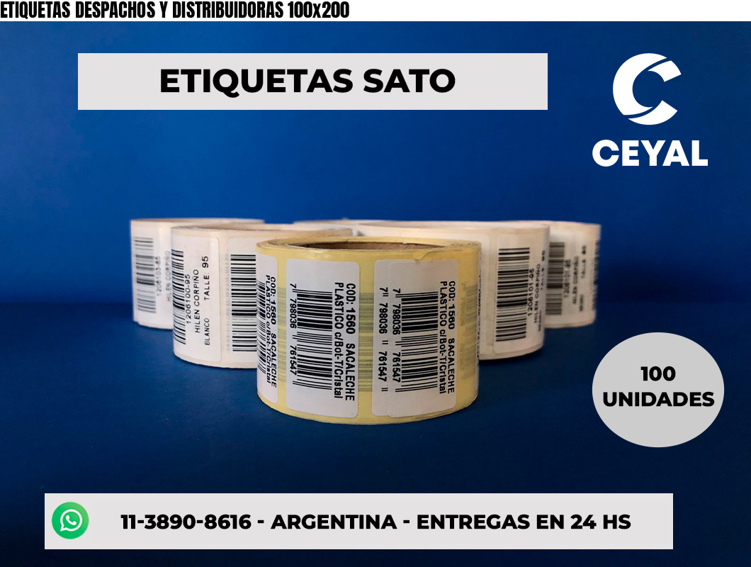 ETIQUETAS DESPACHOS Y DISTRIBUIDORAS 100x200