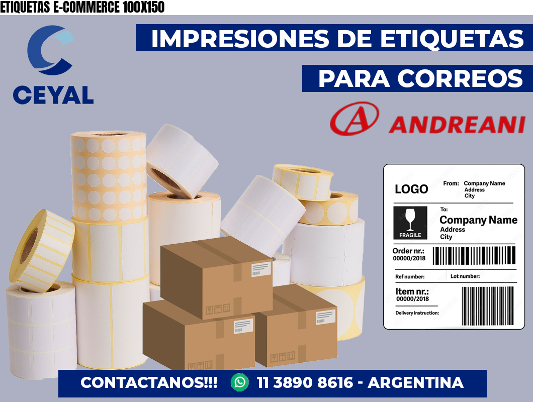 ETIQUETAS E-COMMERCE 100X150