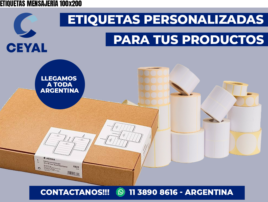 ETIQUETAS MENSAJERÍA 100×200