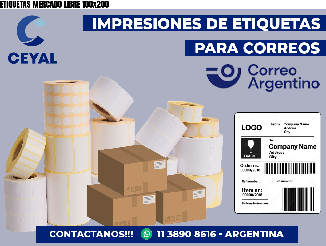 ETIQUETAS MERCADO LIBRE 100×200