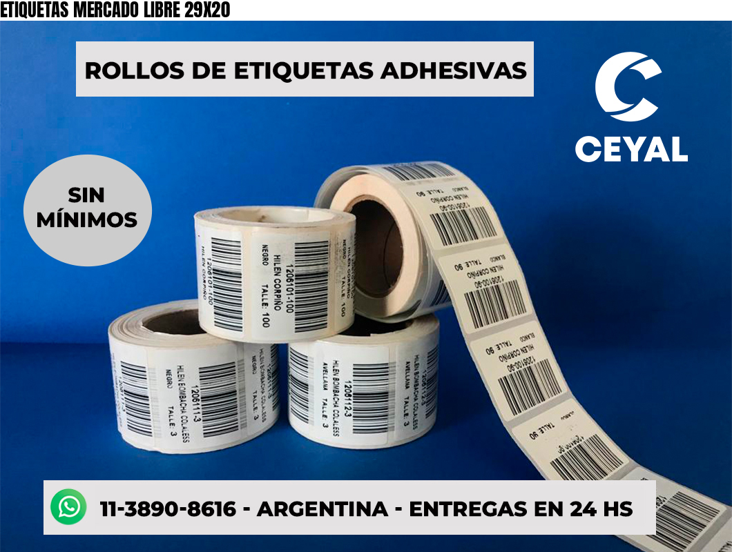 ETIQUETAS MERCADO LIBRE 29X20