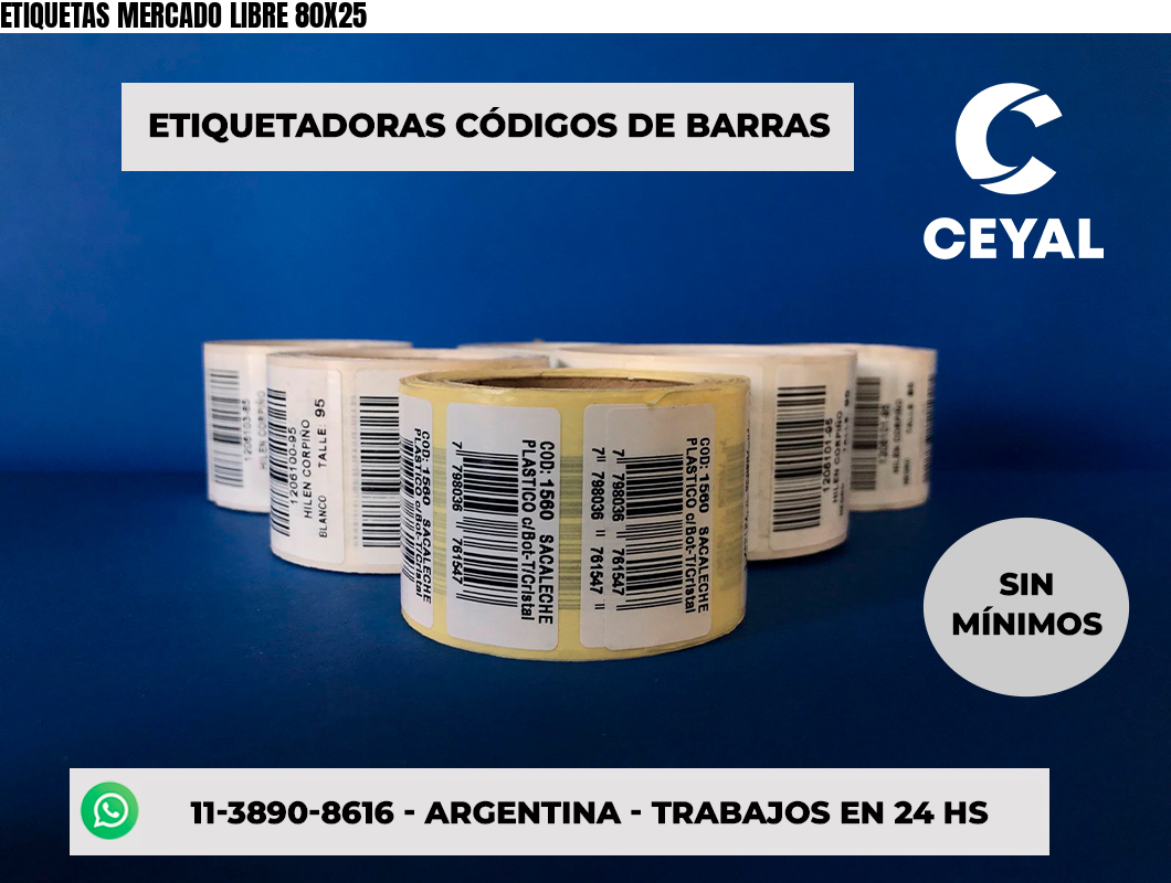 ETIQUETAS MERCADO LIBRE 80X25