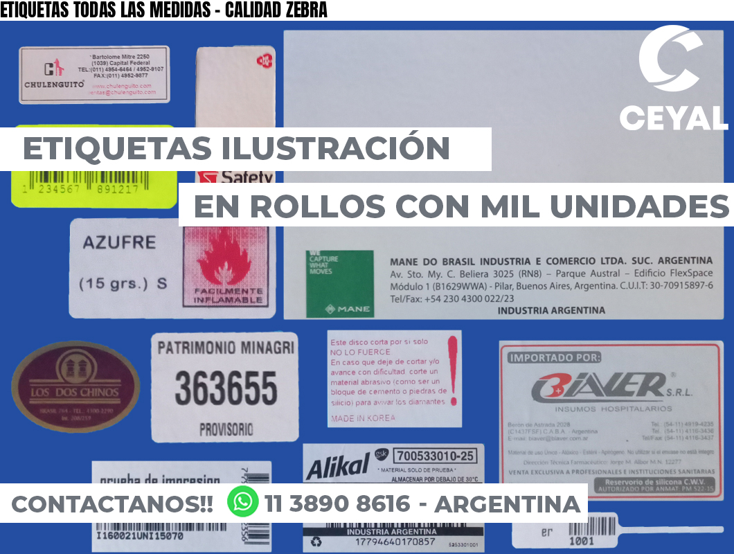 ETIQUETAS TODAS LAS MEDIDAS – CALIDAD ZEBRA