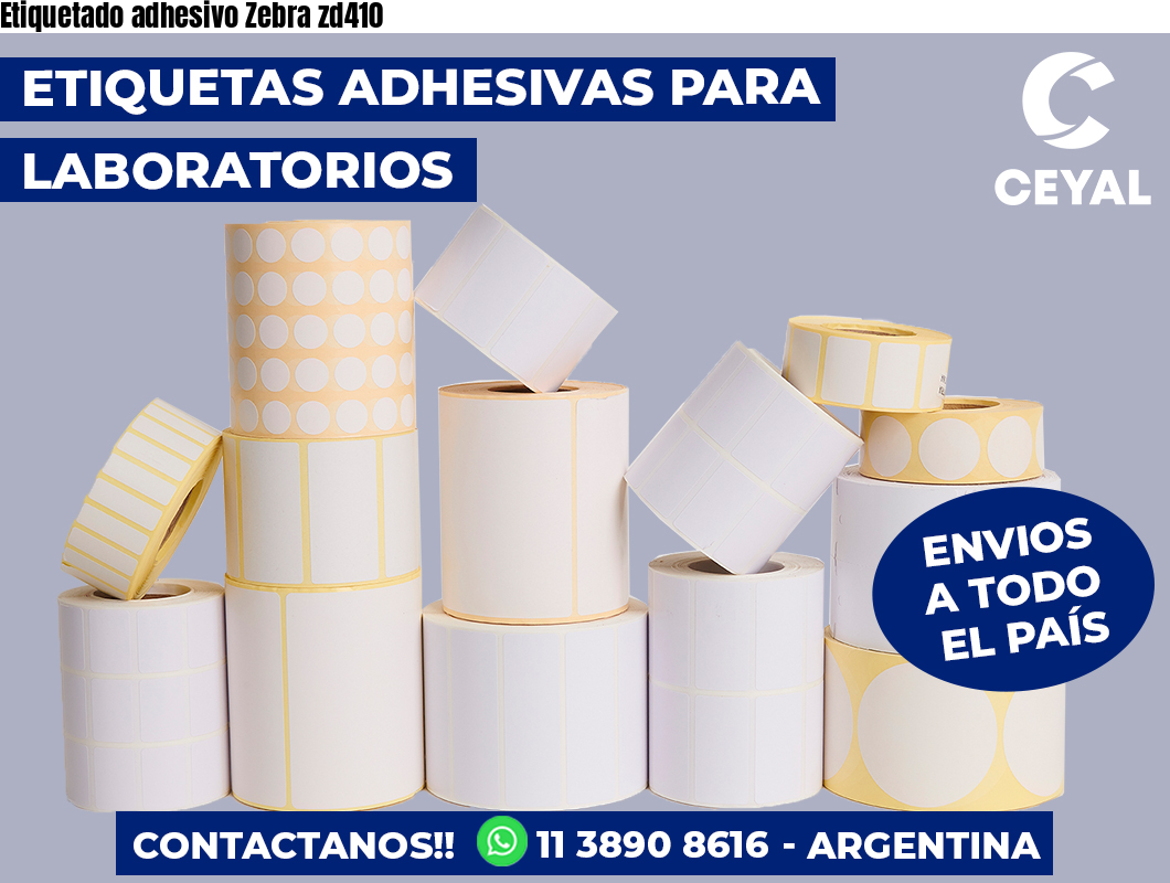 Etiquetado adhesivo Zebra zd410