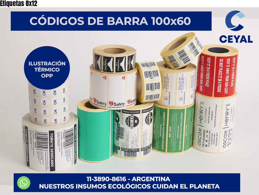 Etiquetas 8×12
