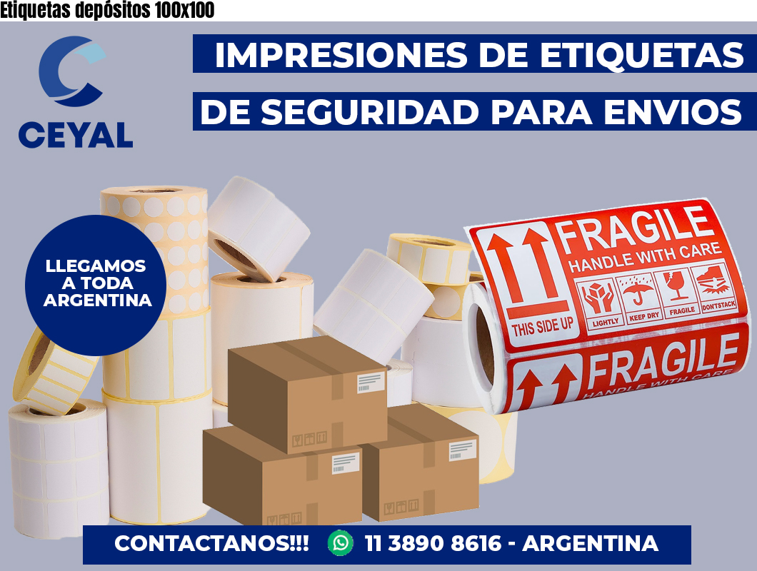 Etiquetas depósitos 100×100