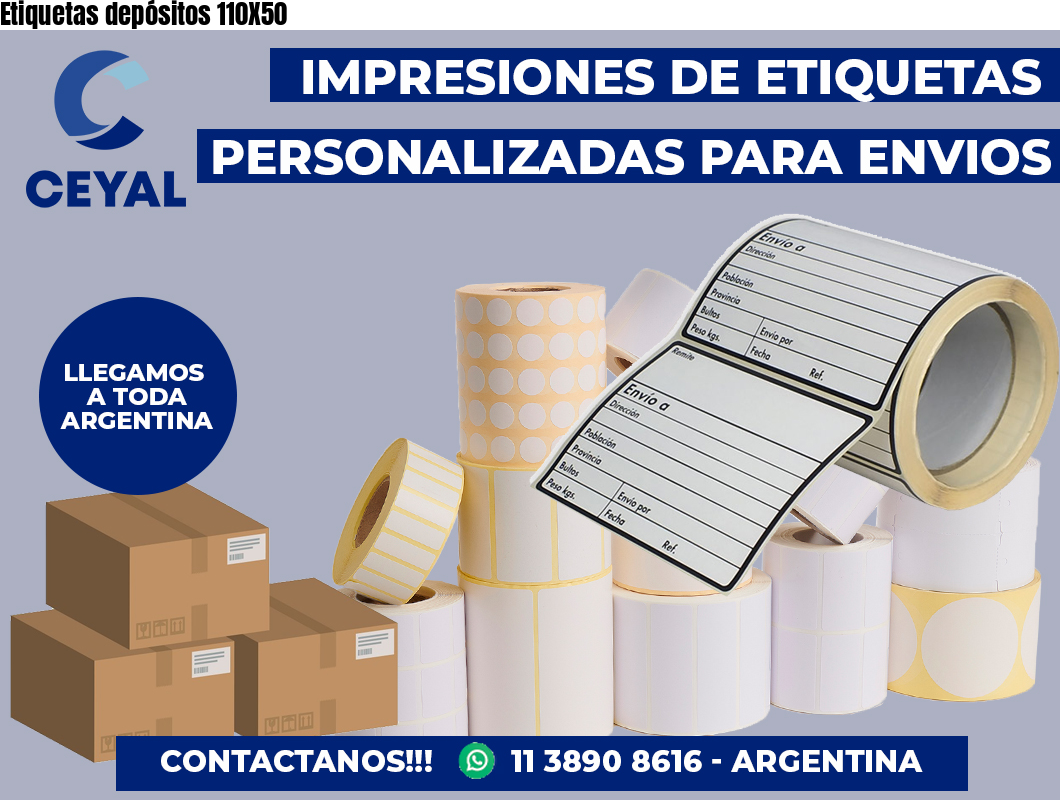 Etiquetas depósitos 110X50