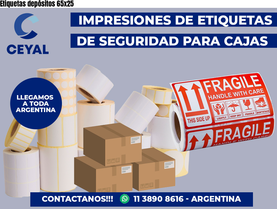Etiquetas depósitos 65×25