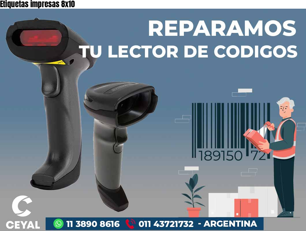 Etiquetas impresas 8x10