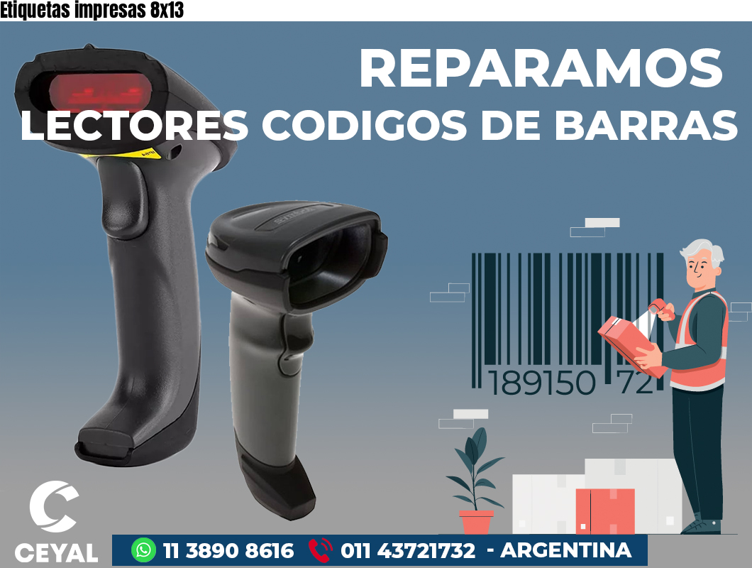 Etiquetas impresas 8x13