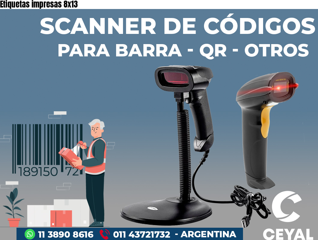 Etiquetas impresas 8x13