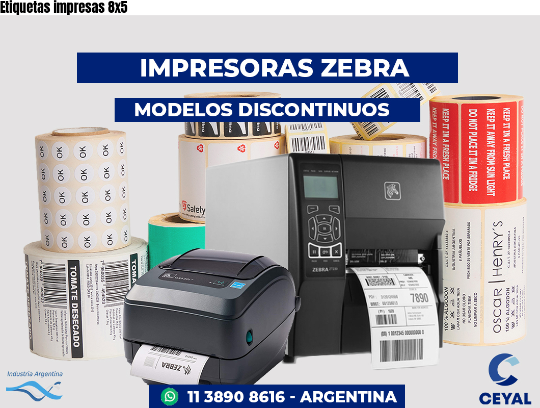 Etiquetas impresas 8x5