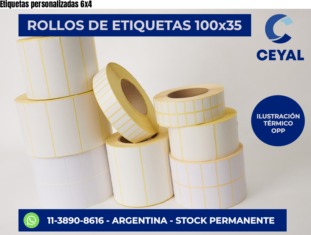Etiquetas personalizadas 6×4
