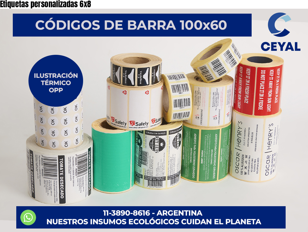 Etiquetas personalizadas 6×8