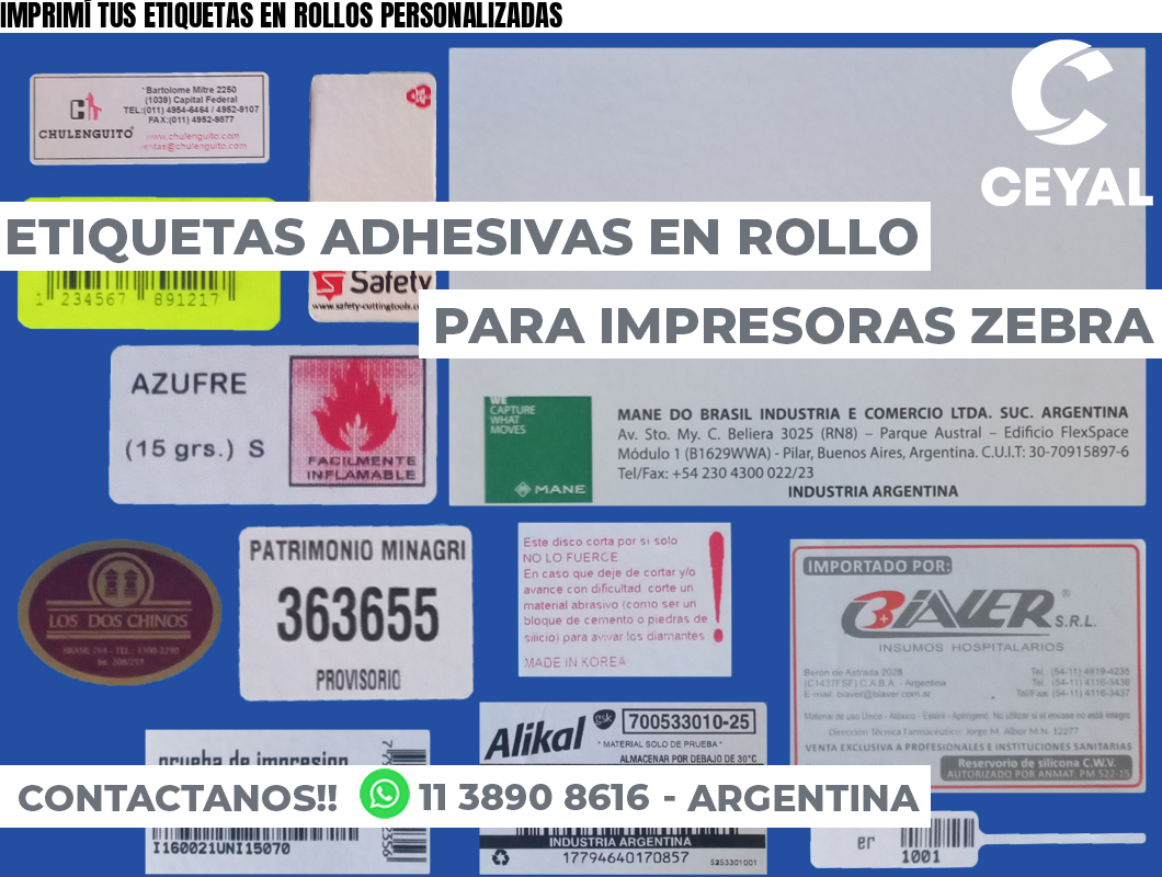 IMPRIMÍ TUS ETIQUETAS EN ROLLOS PERSONALIZADAS