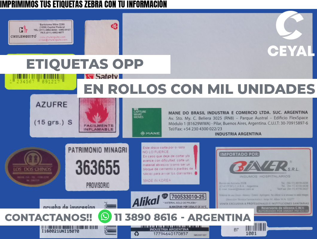 IMPRIMIMOS TUS ETIQUETAS ZEBRA CON TU INFORMACIÓN