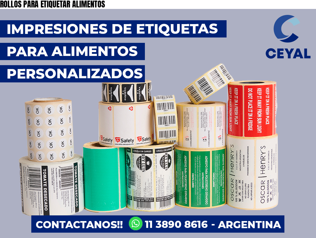 ROLLOS PARA ETIQUETAR ALIMENTOS