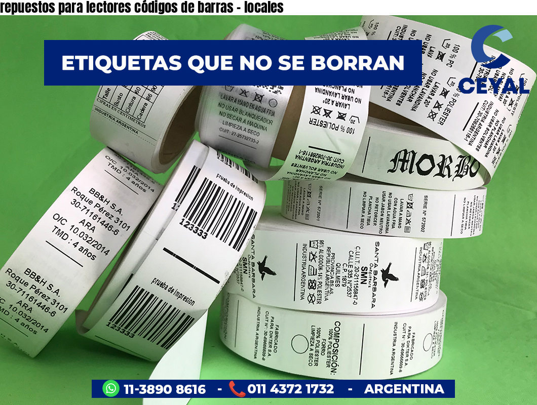 repuestos para lectores códigos de barras - locales