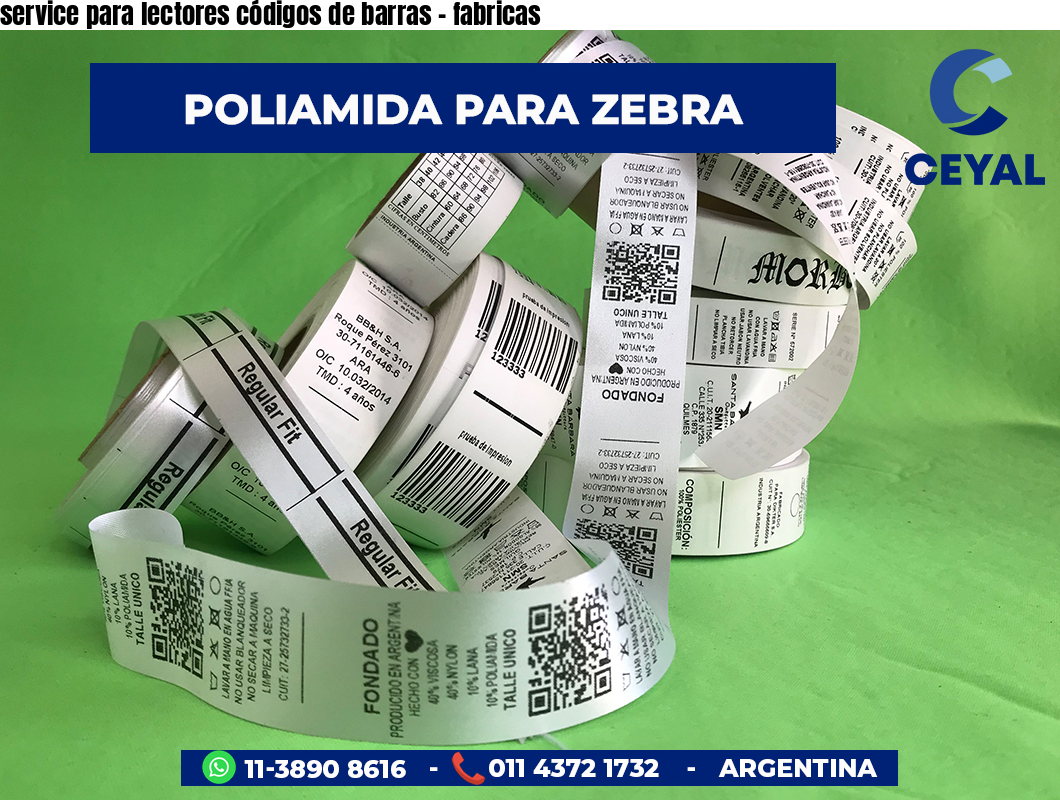 service para lectores códigos de barras - fabricas