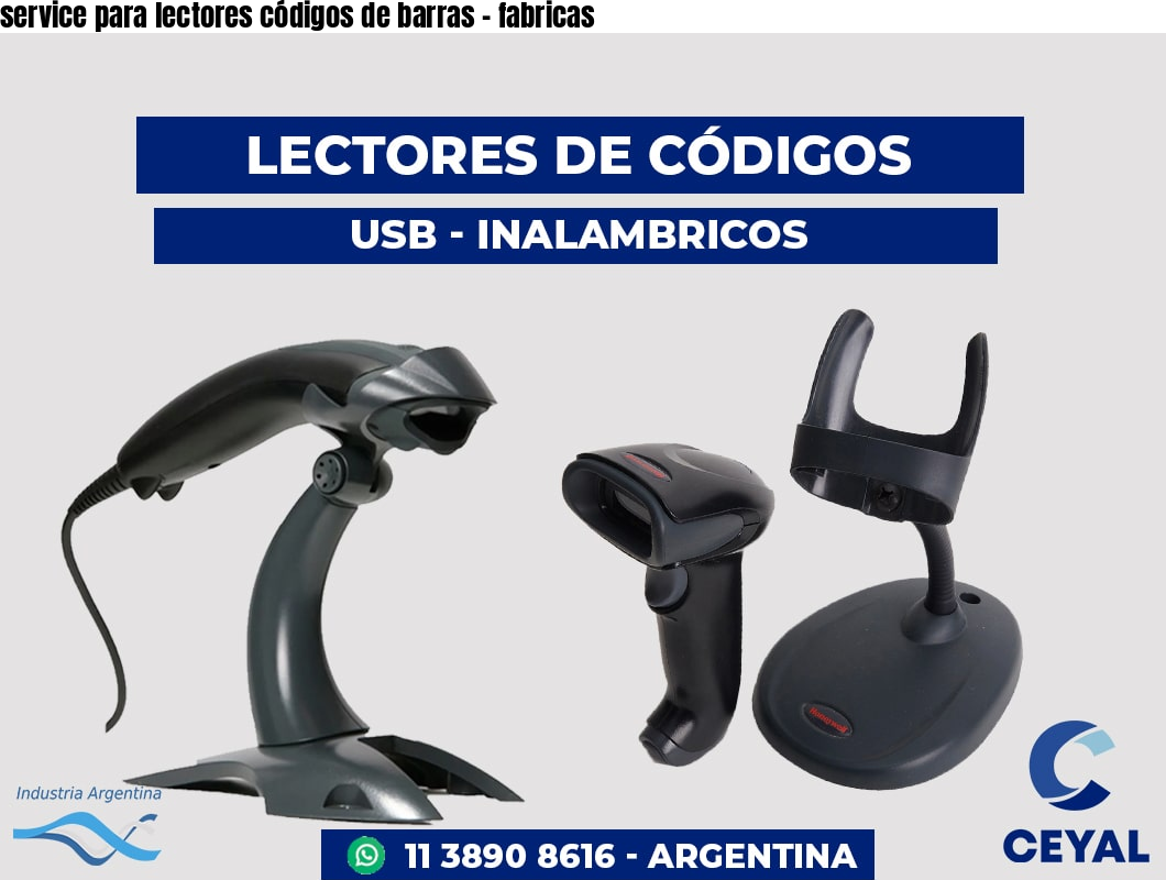 service para lectores códigos de barras - fabricas