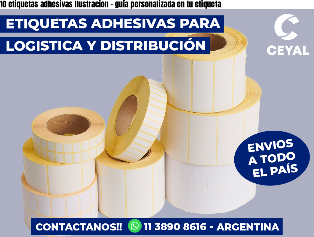 10 etiquetas adhesivas Ilustracion - guía personalizada en tu etiqueta