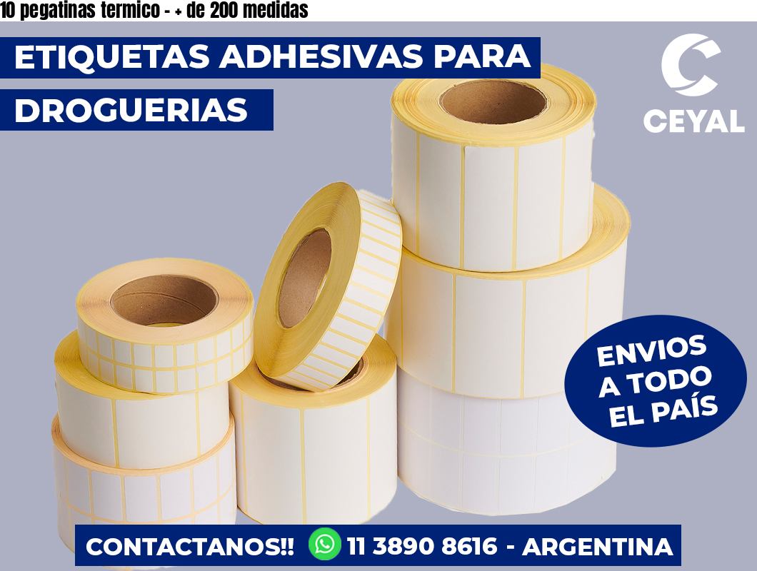 10 pegatinas termico – + de 200 medidas
