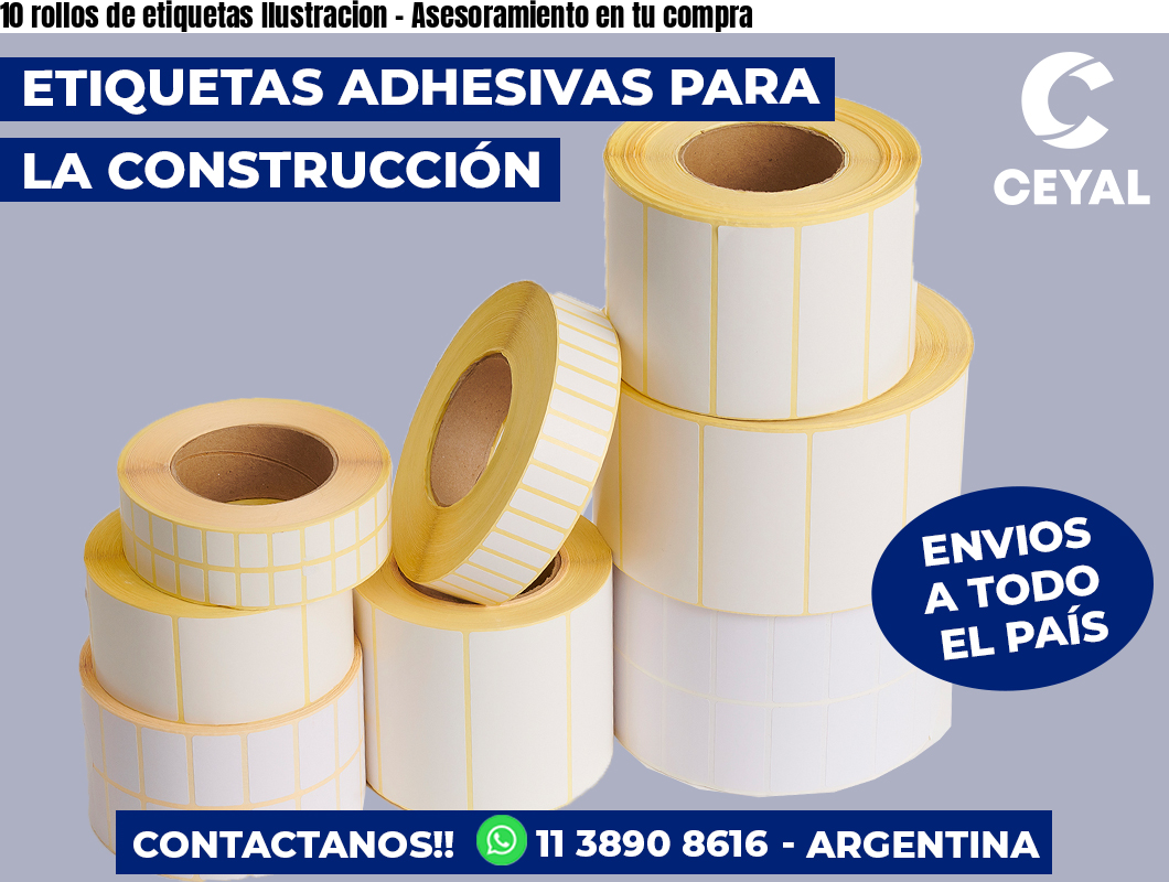 10 rollos de etiquetas Ilustracion - Asesoramiento en tu compra