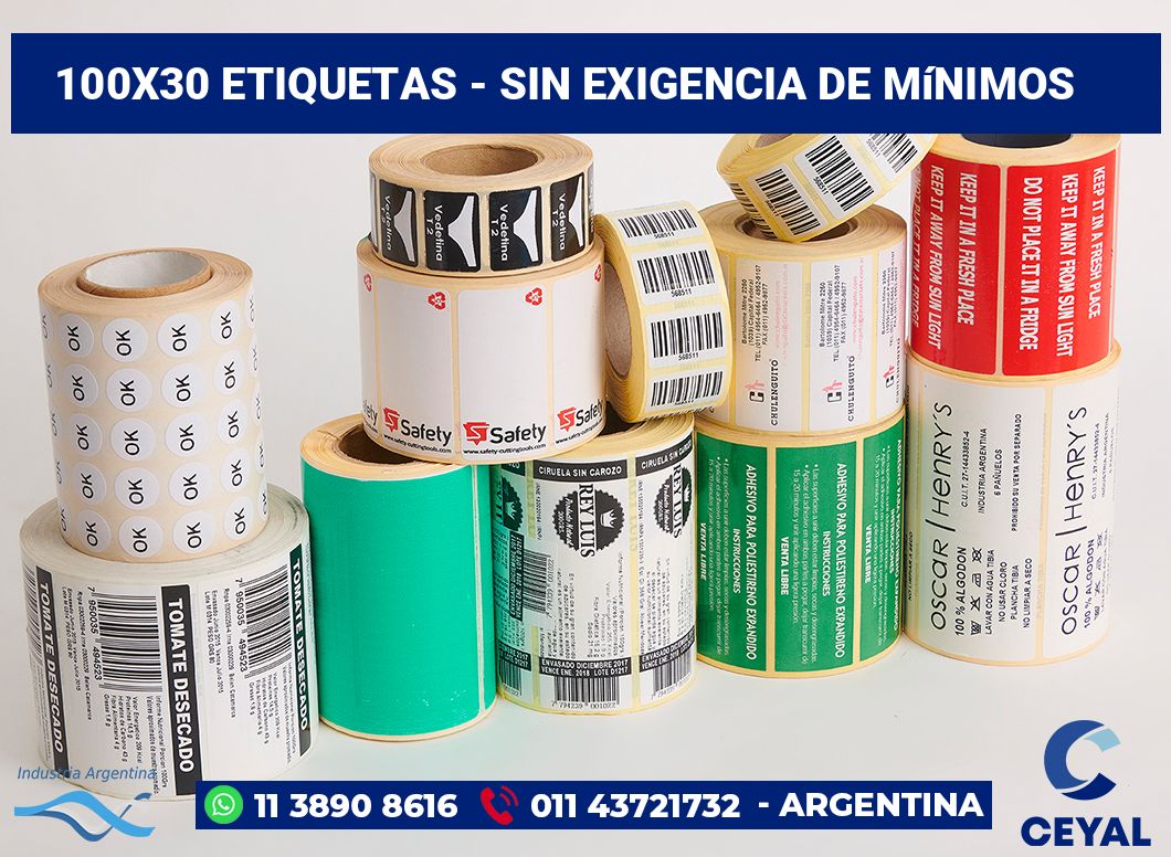 100×30 Etiquetas