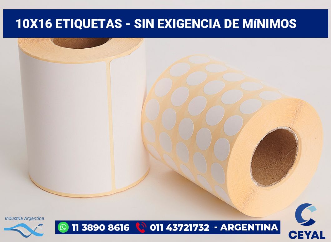 10x16 Etiquetas