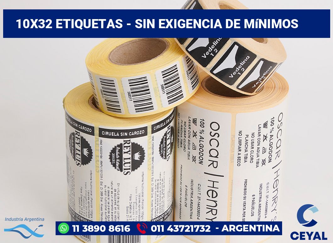 10x32 Etiquetas