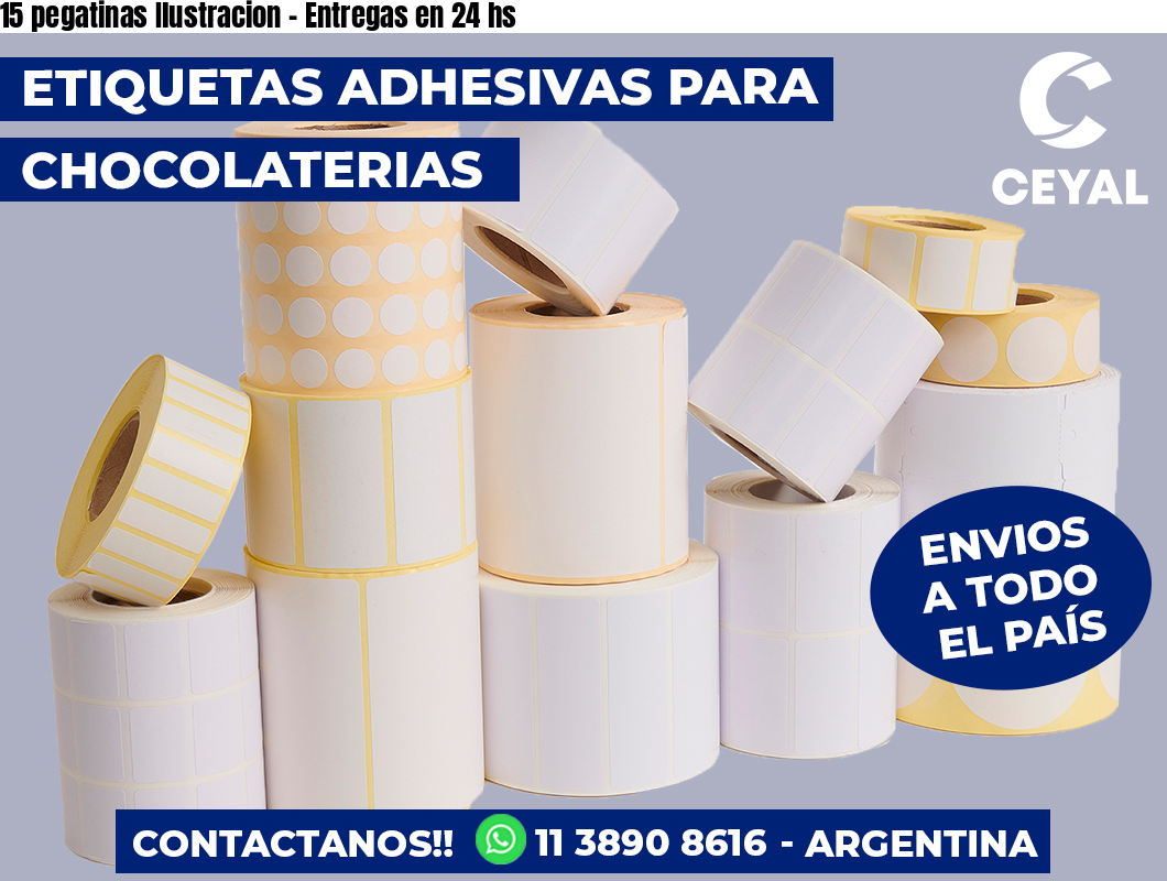 15 pegatinas Ilustracion – Entregas en 24 hs