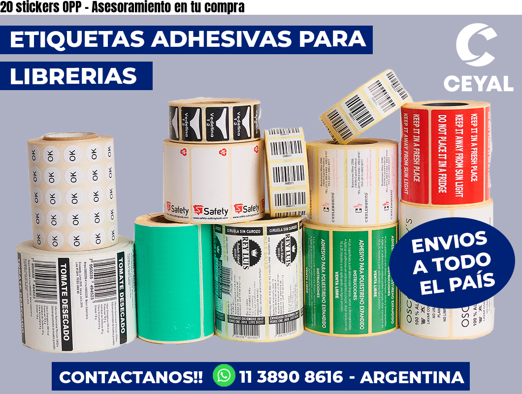20 stickers OPP - Asesoramiento en tu compra