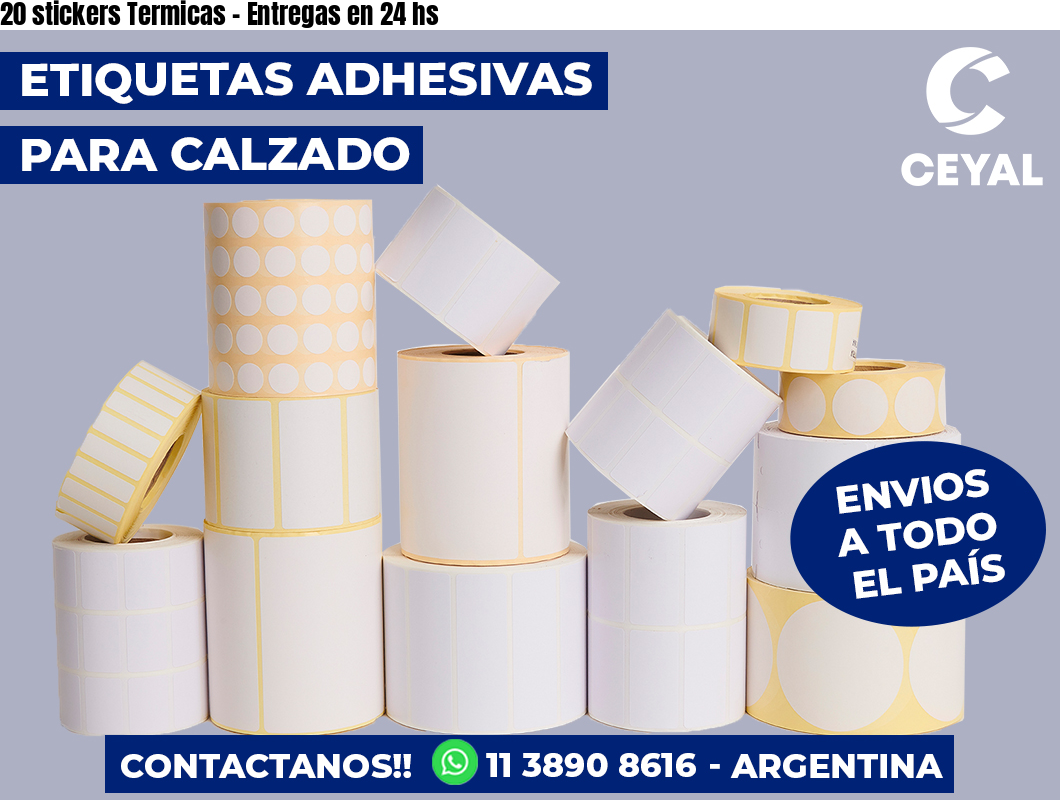 20 stickers Termicas - Entregas en 24 hs