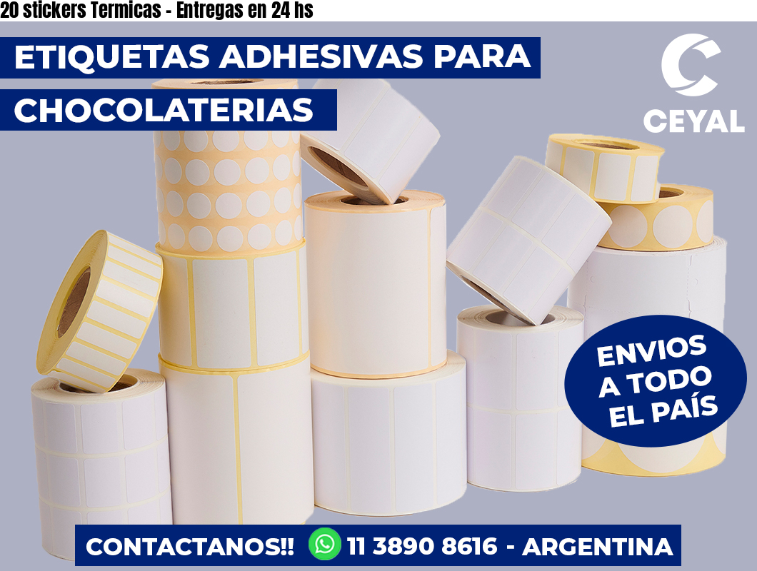 20 stickers Termicas – Entregas en 24 hs
