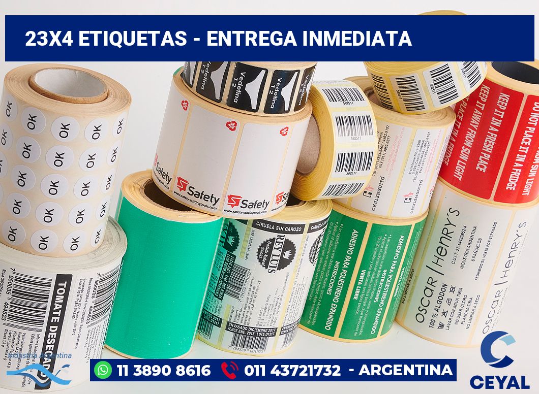 23×4 Etiquetas