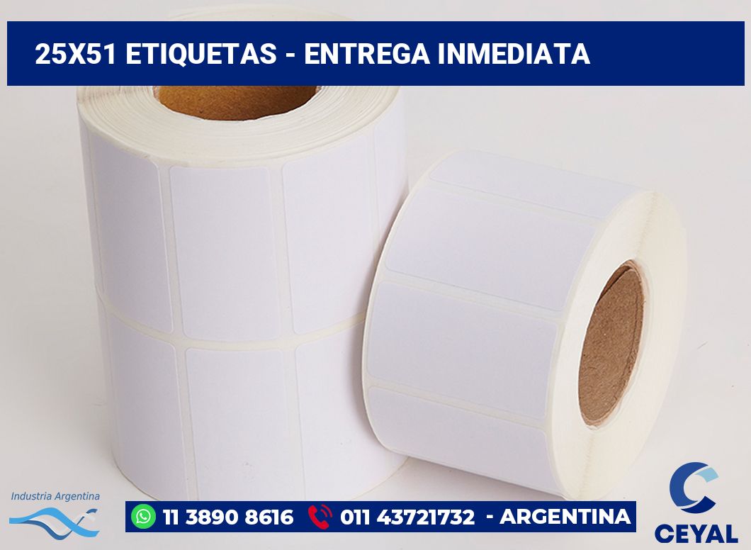 25×51 Etiquetas