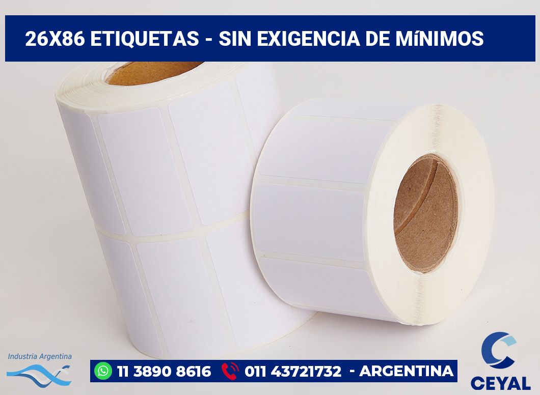 26×86 Etiquetas