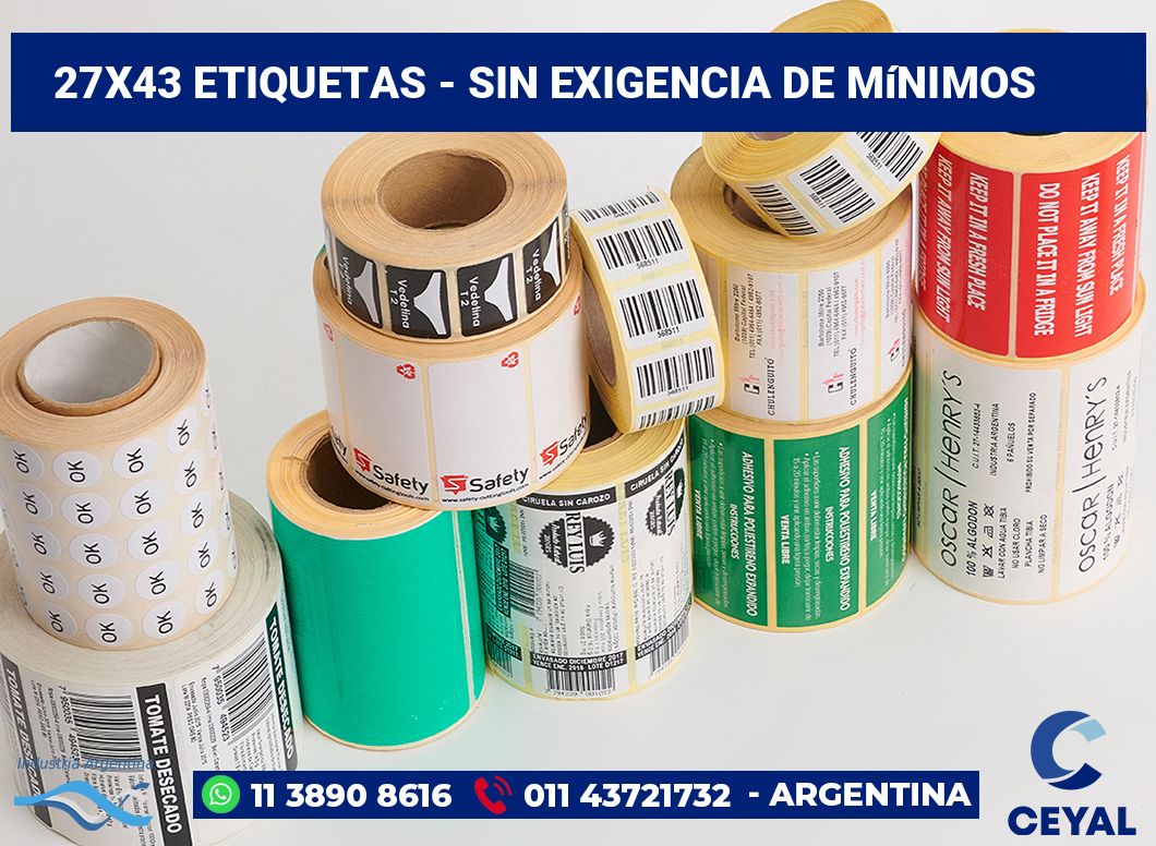 27×43 Etiquetas