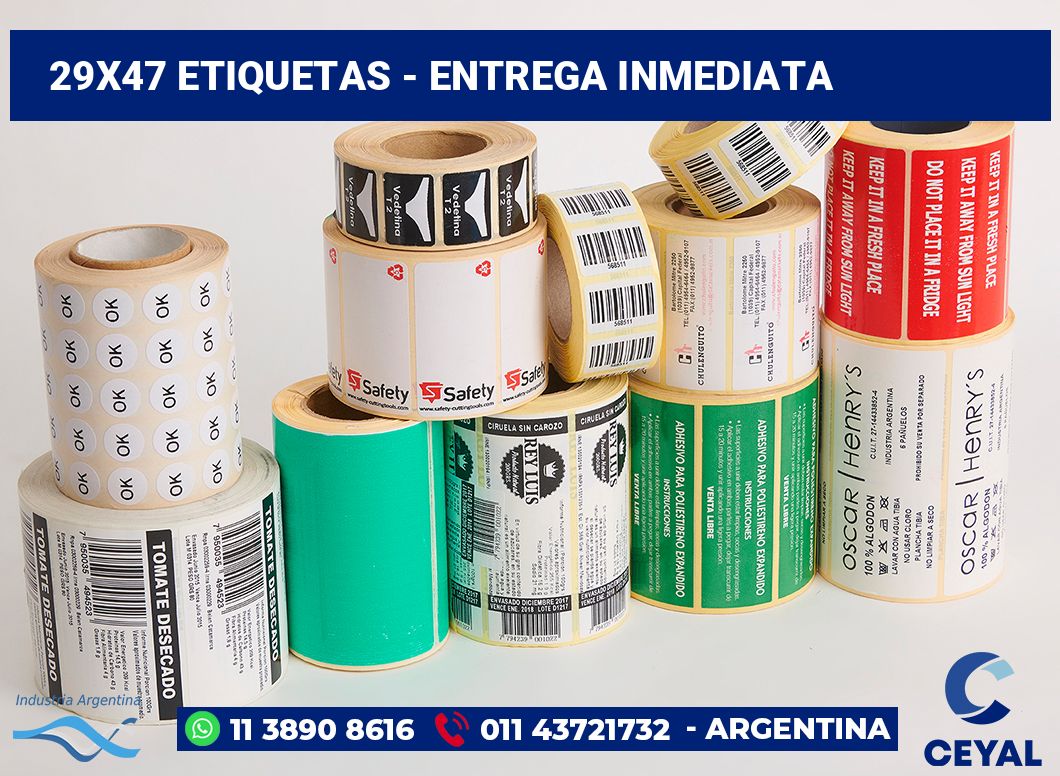 29x47 Etiquetas