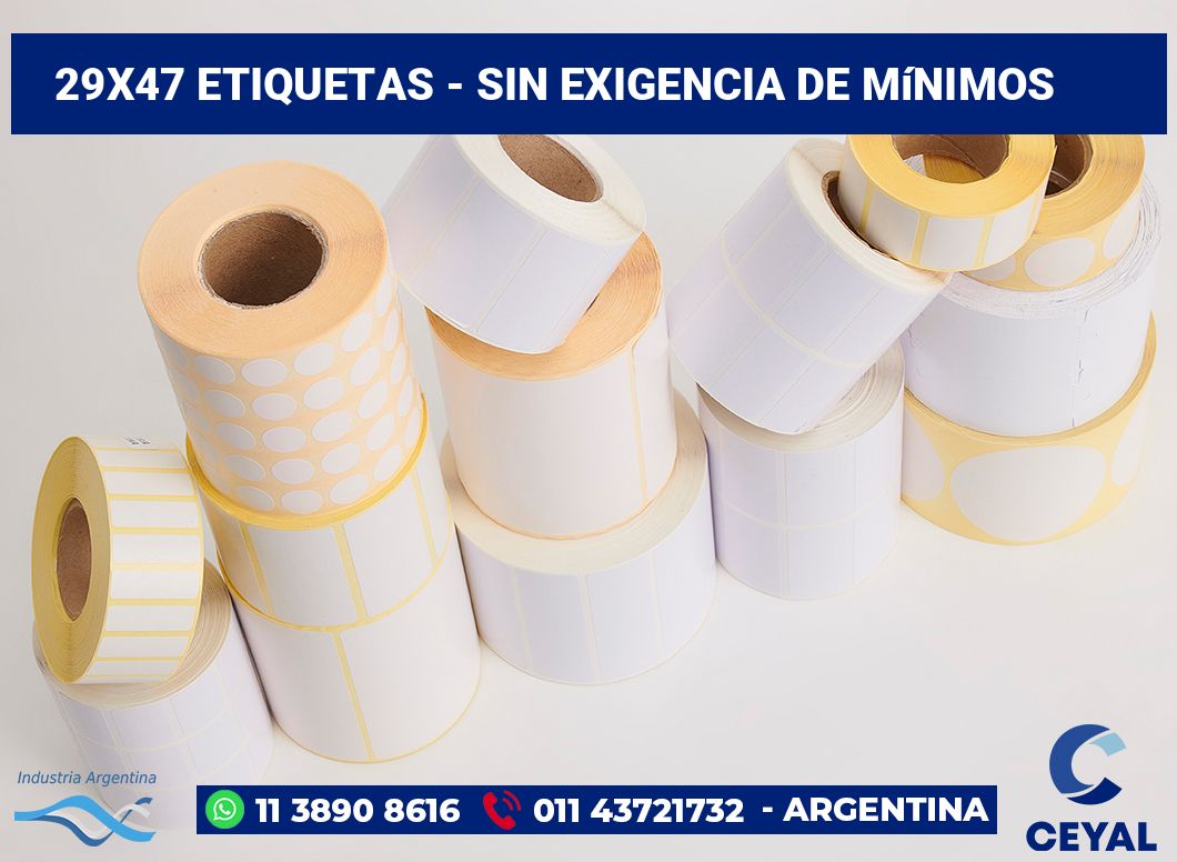 29×47 Etiquetas