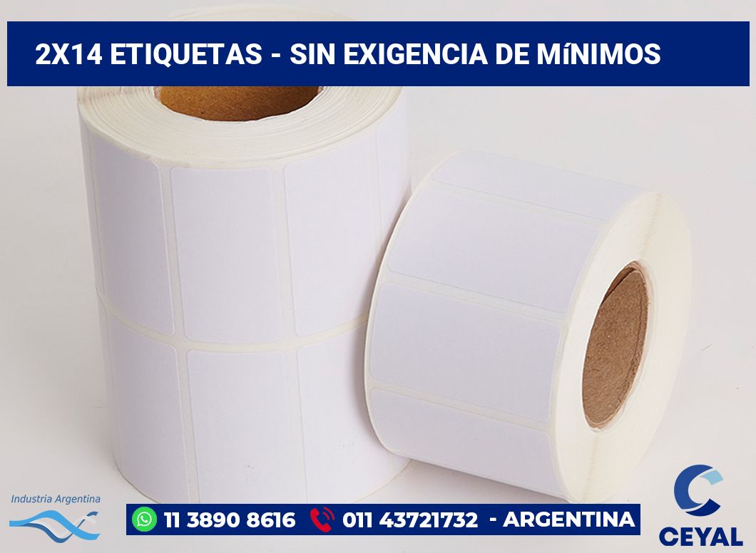 2×14 Etiquetas