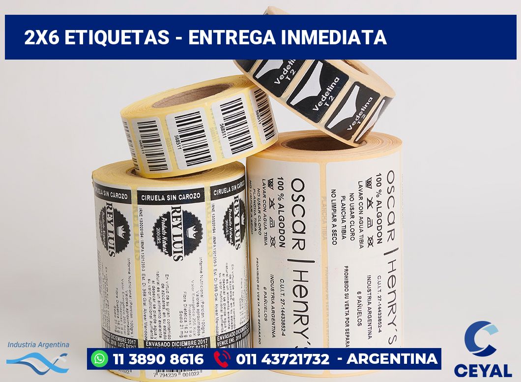 2x6 Etiquetas