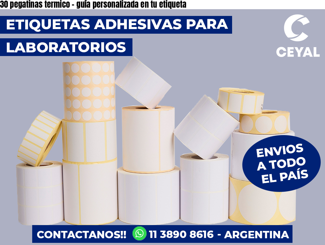 30 pegatinas termico - guía personalizada en tu etiqueta