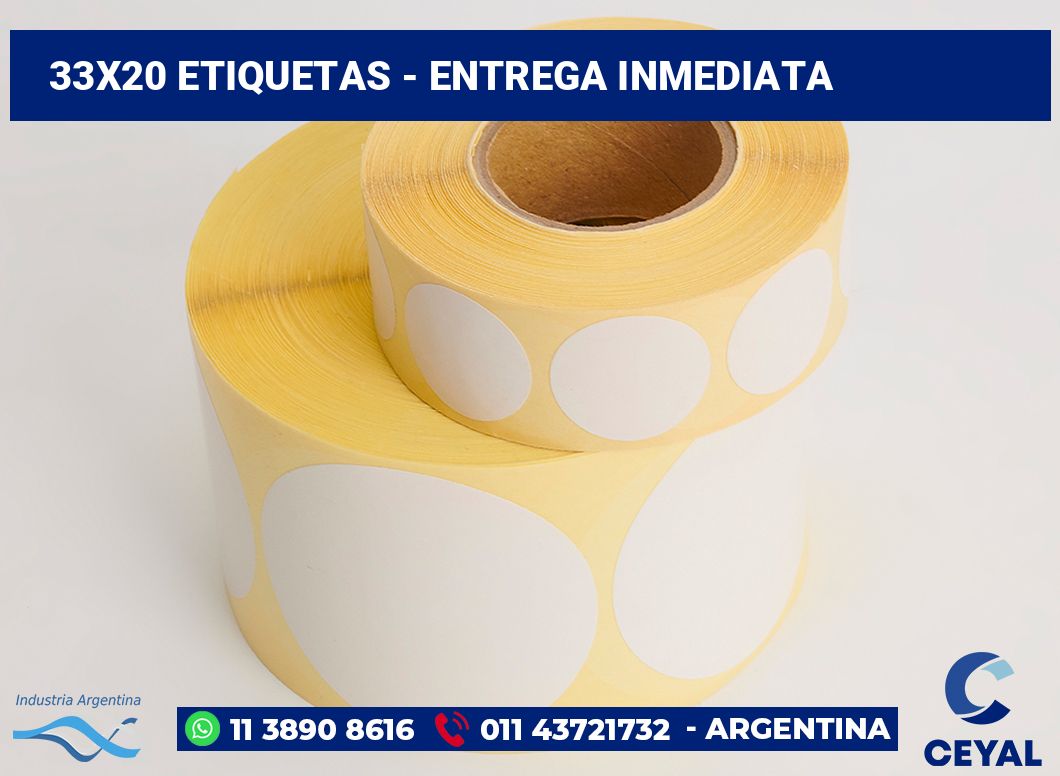 33×20 Etiquetas