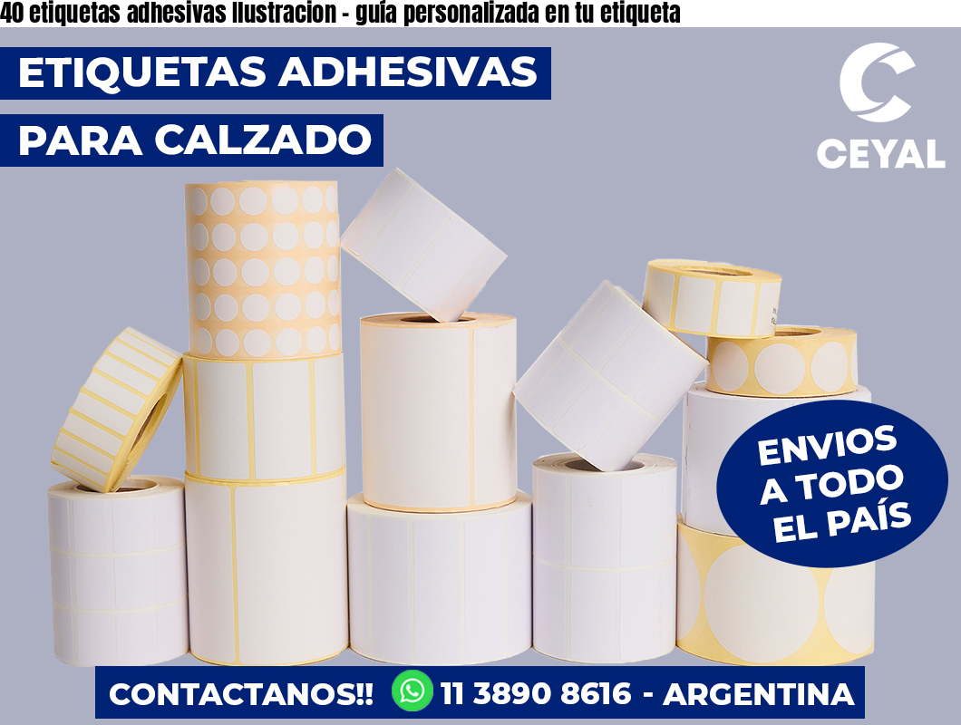 40 etiquetas adhesivas Ilustracion – guía personalizada en tu etiqueta