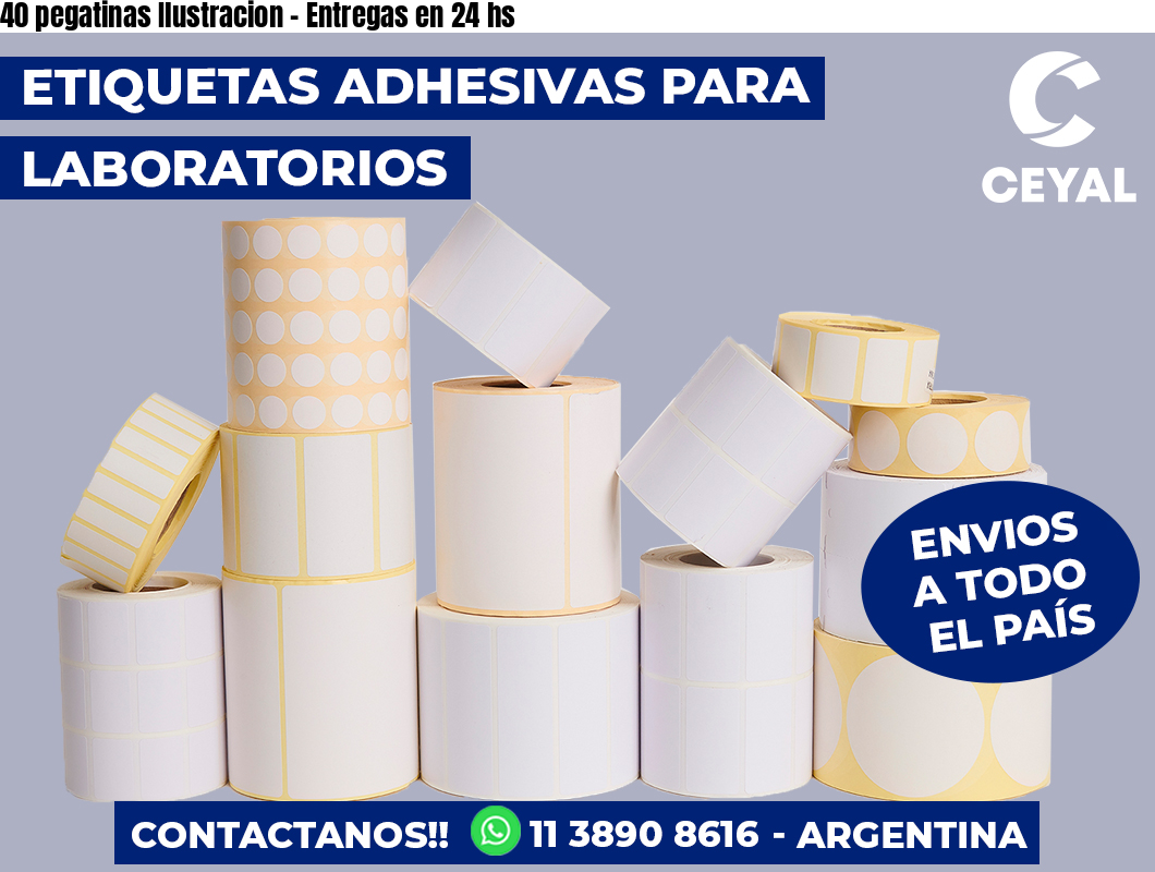 40 pegatinas Ilustracion – Entregas en 24 hs